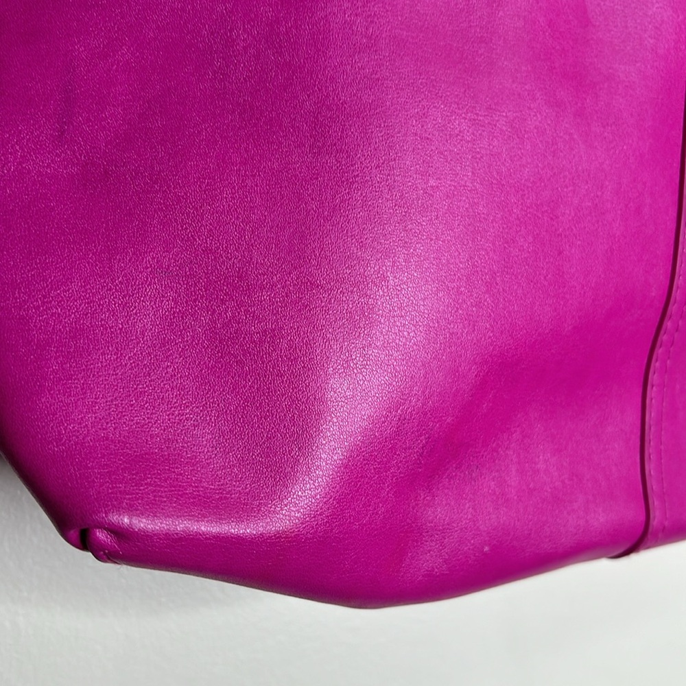 Victoria’ Secret | Bright Pink Leather Sturdy Carry Bag | Stylish Tote | Satchel - Picture 7 of 10